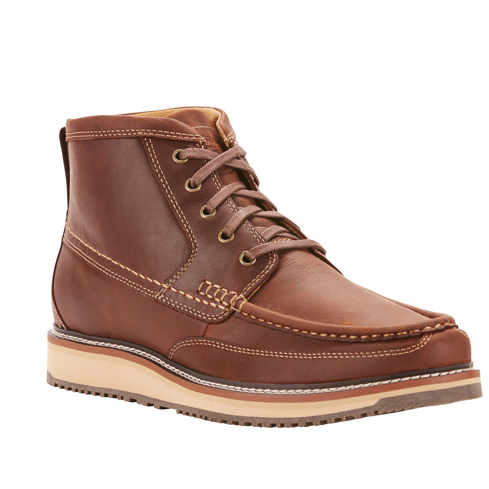 ARIAT LOOKOUT Distressed Leather Moc Toe Chukka Boots Men\'s US 9 D Ariat Mens Lookout Western Leather Chukka Boots – Shop Munki main image 3
