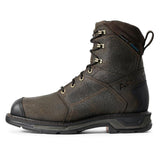 Ariat Bruin Brown WorkHog XT 8 inch Side Zip Waterproof Men's Carbon Toe Work Boots side view