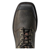 Ariat Bruin Brown WorkHog XT 8 inch Side Zip Waterproof Men's Carbon Toe Work Boots toe view