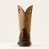 Back side view of Ariat Men's Barley Brown Sport Ranger Western Boots.