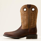 Full side view of Ariat Men's Barley Brown Sport Ranger Western Boots.