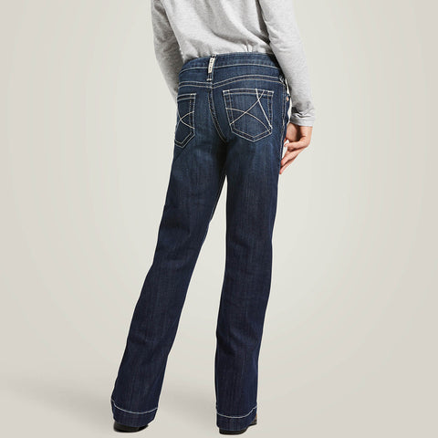 Ariat Girl's Trouser Mid Rise Stretch Ella Wide Leg Jean