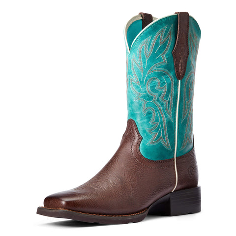 Ariat Women's Dark Cottage/Turquoise Square Toe Boots