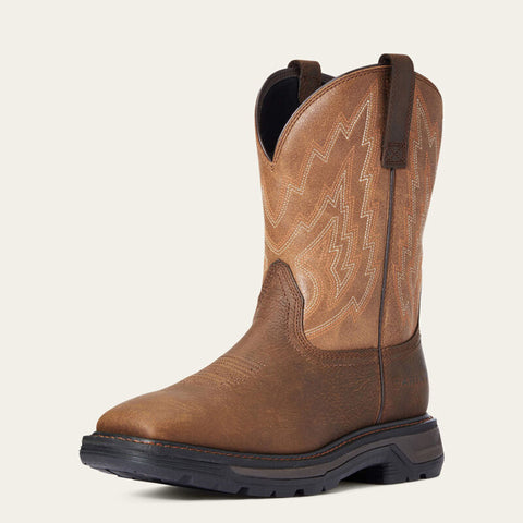 Front and side view of the Big Rig Work Boots. 