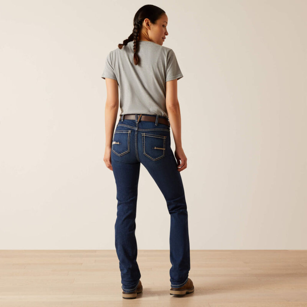 Ariat Rebar Riveter straight-leg work jeans with durable stretch denim.