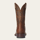 Back side view of the Men's Distressed Brown Dash Western Boots.