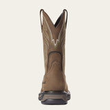 Ariat WorkHog XT Cottonwood Men's 11-inch Carbon Nano Toe Pull-On Western Work Boot heel view