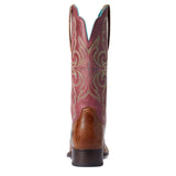 Back side view of Ariat Women's Pomegranate Primera StretchFit Western Boots.
