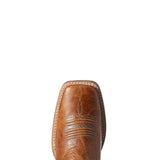 Top side view of the toe on the Ariat Women's Pomegranate Primera StretchFit Western Boots.