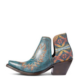 Full side view of Ariat x Pendleton Women's Turquoise Dixon Western Boots.