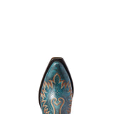 Top side view of the toe on the Ariat x Pendleton Women's Turquoise Dixon Western Boots.