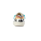 Ariat Ladies Hilo Moc Toe Buffalo Print Casual Shoes Heel VIew