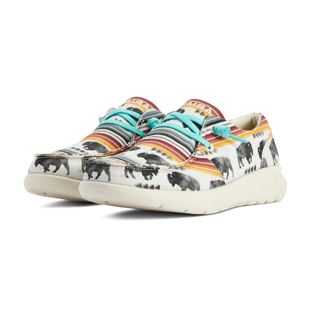 Ariat Ladies Hilo Moc Toe Buffalo Print Casual Shoes