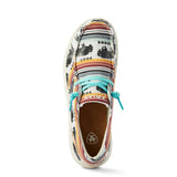 Ariat Ladies Hilo Moc Toe Buffalo Print Casual Shoes Top View