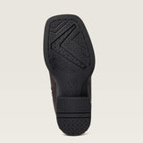Bottom side view of Ariat Kid's Brown & Black Amos Square Toe Boots.