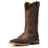 Ariat Men's Distressed Standout Boot in Dusted Wheat Color front view