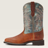 Ariat Women's Delilah Brown and Teal Square Toe Boots