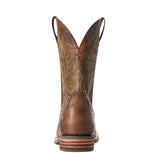 Ariat Men's Ridin' High Desert Tan & Dark Brick Square Toe Boots heel view