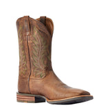 Ariat Men's Ridin' High Desert Tan & Dark Brick Square Toe Boots medial view
