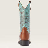 Ariat Women's Round Up Brown/Turquoise Square Toe Boots