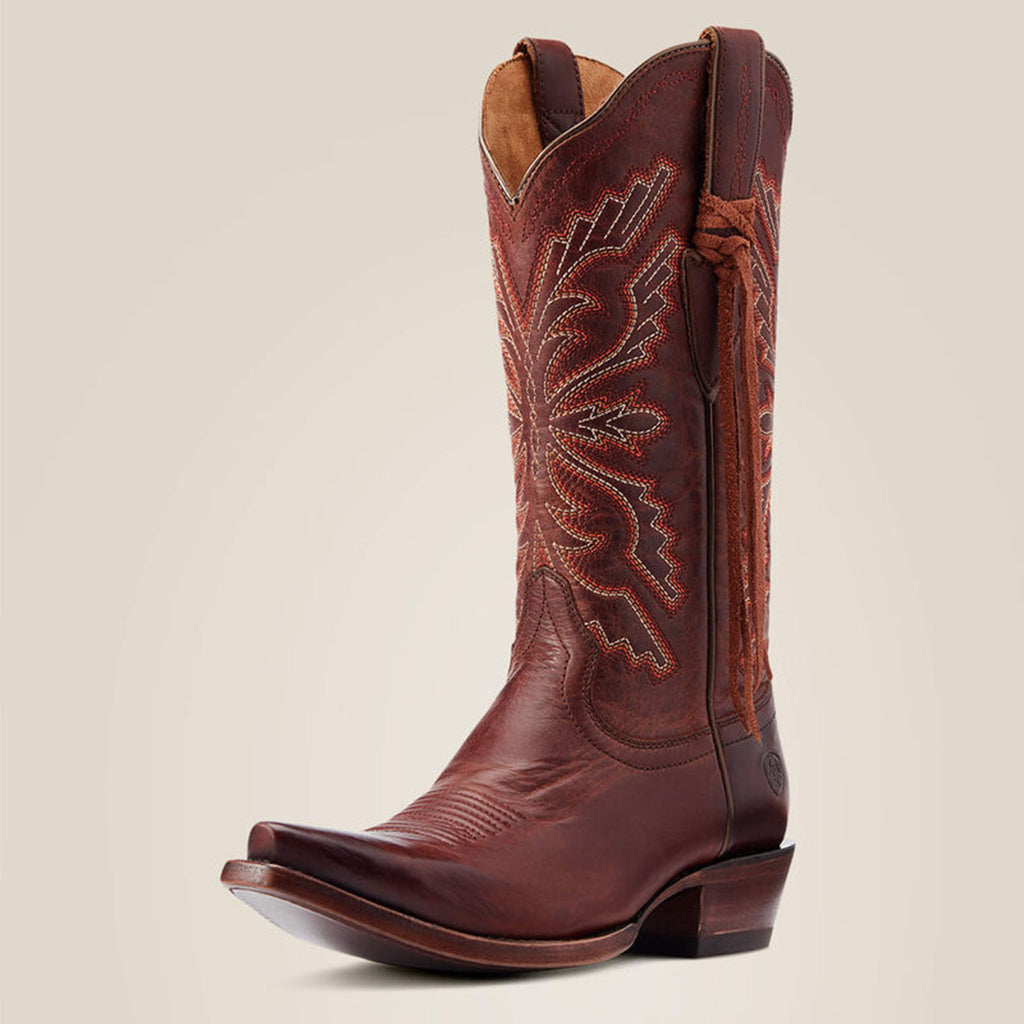 Front and side view of Ariat Women's Red Love Song Martina Western Boots.