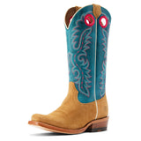 Ariat Ladies Futurity Boon Buckskin Roughout Western Boots front view