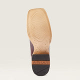 Bottom side vuiew of the Ariat Women's Brazen Tan Frontier Daniella Square Toe Boots.