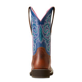 Ariat Women's Dark Cottage Ole Blue Delilah StretchFit Boot heel view