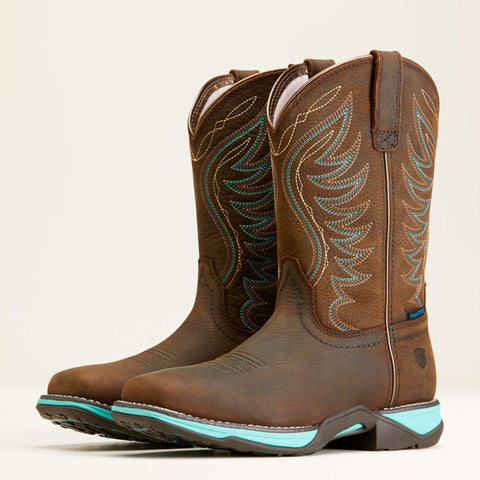 Ariat Women's Brown/Turquoise Anthem H2O Boots