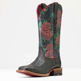 Ariat Women's Chocolate Floral Embossed Boots