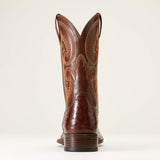 ARIAT BARLEY ULTRA TABAC OSTRICH MENS WESTERN BOOTS heel view