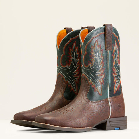 Ariat Kid's Brown/Teal Wilder Square Toe