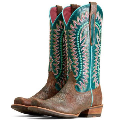 Ariat Ladies Derby Monroe Shore Tan-Turquoise Nights Boot