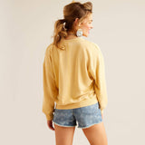 Ariat Women's Yellow Skull V-Neck Sweatshirt