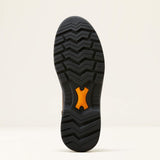 Sole of the boot, black with gold label in the arch 