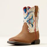 Front and side view of Ariat Kid's Southwestern San Angelo VenTEK Western Boots.