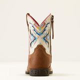 Back side view of Ariat Kid's Southwestern San Angelo VenTEK Western Boots.