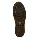 Ariat Ladies Elko Chestnut Suede Brown & Blue Western Boot sole view