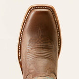 Ariat Women's Pecan Brown and Turquoise Stitch Futurity Boots