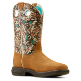 Ariat Ladies Anthem Mila Dark Tan Suede Western Boot-medial view