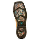 Ariat Ladies Anthem Mila Dark Tan Suede Western Boot-sole view