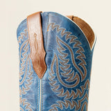 Ariat Ladies Cattle Caite Blue & Roasted Peanut Stretch Fit Square Toe Boots stretch fit view