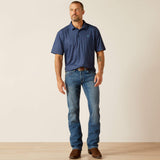 Ariat Men's Navy Geo Print 360 Airflow Polo