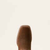 Ariat® Men's Brown Roughout Aged Smokehouse Sport Rider Square Toe Boots toe view