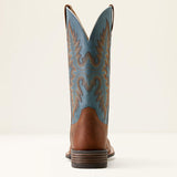 Ariat Men`s Hudson Wicker Brown 13In Dignity Blue Top Cowboy Boot heel view