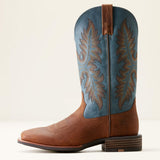 Ariat Men`s Hudson Wicker Brown 13In Dignity Blue Top Cowboy Boot side view