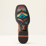 Ariat Men`s Hudson Wicker Brown 13In Dignity Blue Top Cowboy Boot sole view