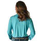 Cowgirl Tuff Turquoise Button Up