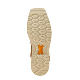 Sole View of Boot - Cream Color  - Oil Resistant - Slip Resistant. STS sole