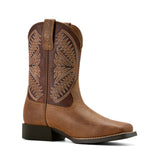 Ariat Kids Boots - Ruidoso - Pearl / Chocolate Brown medial view